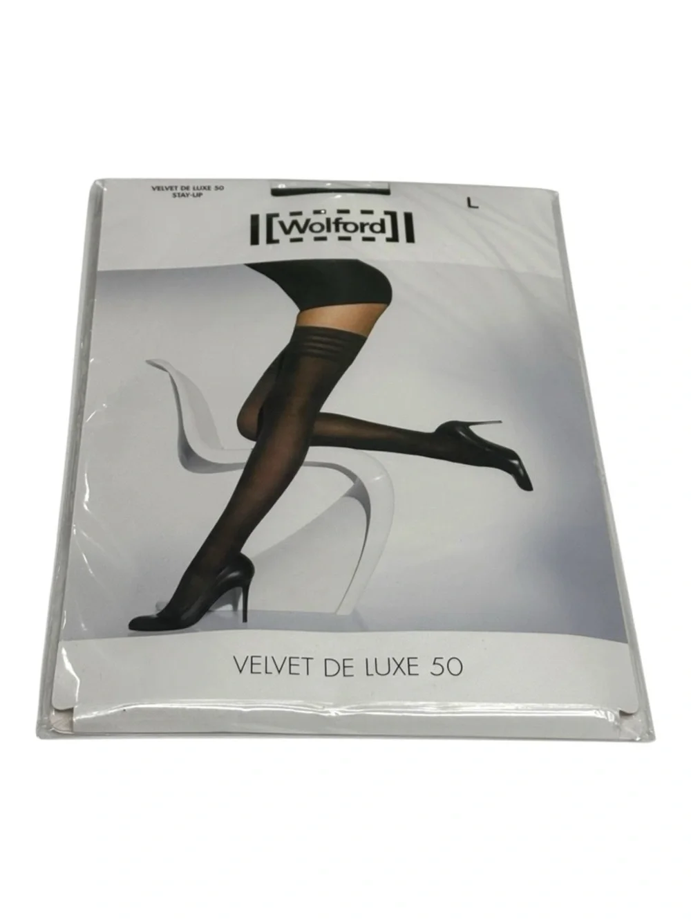 new Wolford 𖦹 Velvet De Luxe 50 Thigh High Stay Up Tights 𖦹 Black 𖦹 Large 𖦹